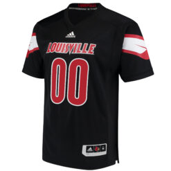 Alternative view of Custom Louisville Cardinals Football Black Premier Stitched Jersey