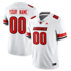 Custom Louisville Cardinals Football White Vapor Limited Stitched Jersey