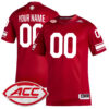 Custom Louisville Cardinals Football Red Alternate Game Stitched Jersey w/ ACC Patch