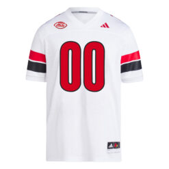 Alternative view of Custom Louisville Cardinals Football White Premier Stitched Jersey w/ ACC Patch