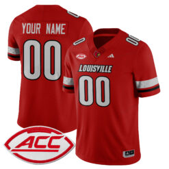 Custom Louisville Cardinals Football Red Vapor Limited Stitched Jersey w/ ACC Patch