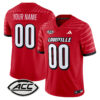 Custom Louisville Cardinals Football Red Limited Stitched Jersey w/ ACC Patch