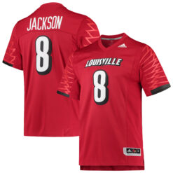 Lamar Jackson Louisville Cardinals Football Red Home Stitched Jersey