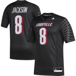 Lamar Jackson Louisville Cardinals Football Black Alternate Stitched Jersey
