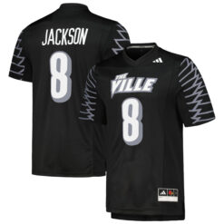 Lamar Jackson Louisville Cardinals Football Black Premier Stitched Jersey