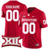 Custom Houston Cougars Football Red Home Stitched Jersey w/ XII Patch