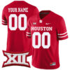 Custom Houston Cougars Football Red Alternate Stitched Jersey w/ XII Patch