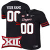 Custom Houston Cougars Football 2nd Black Alternate Stitched Jersey w/ XII Patch