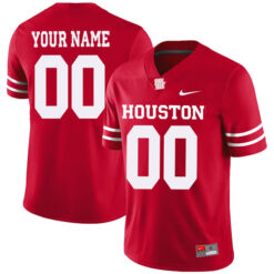 Custom Houston Cougars Football Red Alternate Stitched Jersey