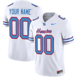 Custom Houston Cougars Football White Oilers-inspired Stitched Jersey