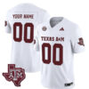 Custom Texas A&M Aggies Football White Vapor Limited Stitched Jersey w/ SEC Patch