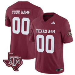 Custom Texas A&M Aggies Football Maroon Vapor Limited Stitched Jersey