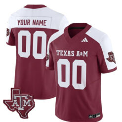 Custom Texas A&M Aggies Football Alternate Maroon Vapor Limited Stitched Jersey
