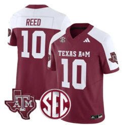 Marcel Reed Texas A&M Aggies Football Alternate Maroon Stitched Jersey w/ SEC Patch