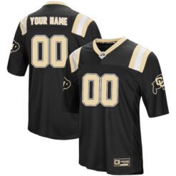 Custom Colorado Buffaloes Football Colosseum Black Foos Ball Stitched Jersey