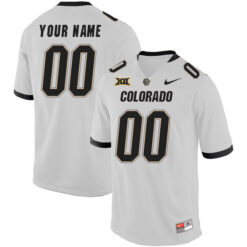 Custom Colorado Buffaloes Football White Away Stitched Jersey w/ XII Patch