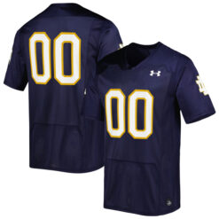 Custom Notre Dame Fighting Irish Football Navy Home Stitched Jersey