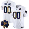 Custom Notre Dame Fighting Irish Football White Stitched Jersey