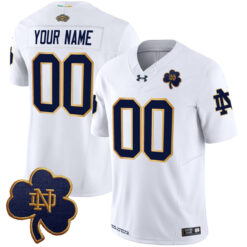 Custom Notre Dame Fighting Irish Football White Stitched Jersey