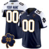 Custom Notre Dame Fighting Irish Football Alternate Navy Stitched Jersey