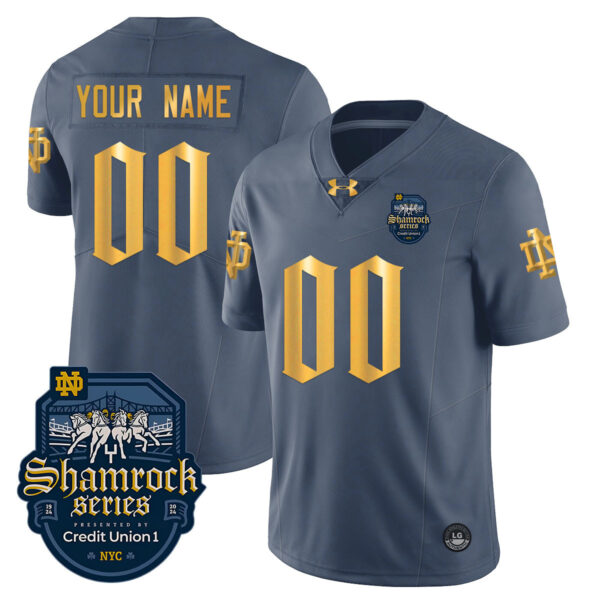 Custom Notre Dame Fighting Irish Football 2024 Shamrock Series Stitched Jersey
