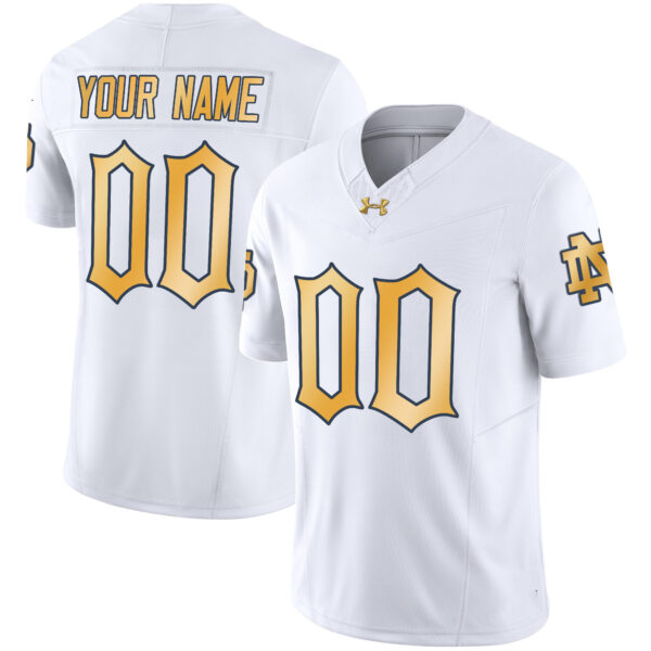 Custom Notre Dame Fighting Irish Football Blue Grey Limited Stitched Jersey