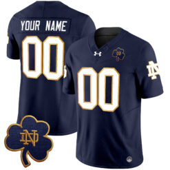Custom Notre Dame Fighting Irish Football Navy Vapor F.U.S.E Limited Stitched Jersey