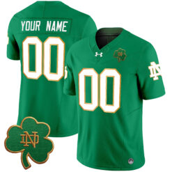 Custom Notre Dame Fighting Irish Football Green Vapor F.U.S.E Limited Stitched Jersey