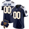 Custom Notre Dame Fighting Irish Football Alternate Navy Vapor F.U.S.E Limited Stitched Jersey