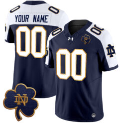 Custom Notre Dame Fighting Irish Football Alternate Navy Vapor F.U.S.E Limited Stitched Jersey
