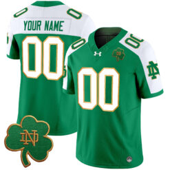 Custom Notre Dame Fighting Irish Football Alternate Green Vapor F.U.S.E Limited Stitched Jersey