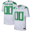 Custom Oregon Ducks Football White Away Stitched Jersey w/ B1G Patch
