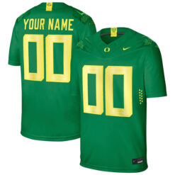 Custom Oregon Ducks Football Green Home Stitched Jersey