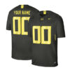 Custom Oregon Ducks Football Black Alternate Stitched Jersey