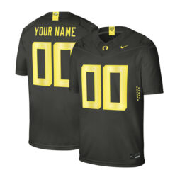 Custom Oregon Ducks Football Black Alternate Stitched Jersey