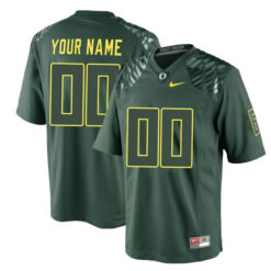 Custom Oregon Ducks Football Green Mighty Oregon Stitched Jersey