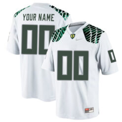 Custom Oregon Ducks Football White Mighty Oregon Stitched Jersey