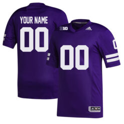 Custom Washington Huskies Football Purple Premier Strategy Stitched Jersey w/ B1G Patch
