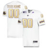 Custom Washington Huskies Football White Premier Strategy Stitched Jersey w/ B1G Patch