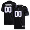 Custom Washington Huskies Football Black Premier Strategy Stitched Jersey w/ B1G Patch