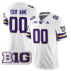 Custom Washington Huskies Football White Vapor F.U.S.E Limited Stitched Jersey w/ B1G Patch