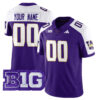 Custom Washington Huskies Football Purple Alt Vapor F.U.S.E Limited Stitched Jersey w/ B1G Patch