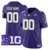 Custom Washington Huskies Football Purple Limited Stitched Jersey w/ B1G Patch