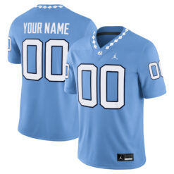 Custom North Carolina Tar Heels Football Carolina Blue Game Stitched Jersey
