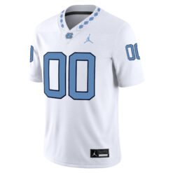 Alternative view of Custom North Carolina Tar Heels Football White Game Stitched Jersey