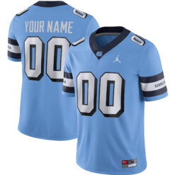 Custom North Carolina Tar Heels Football Carolina Blue Retro Game Stitched Jersey