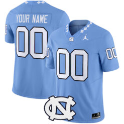 Custom North Carolina Tar Heels Football Carolina Blue Limited Stitched Jersey