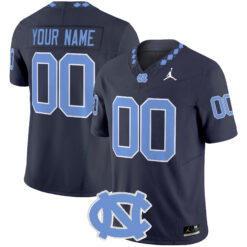 Custom North Carolina Tar Heels Football Navy Limited Stitched Jersey