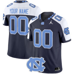 Custom North Carolina Tar Heels Football Alternate Navy Limited Stitched Jersey