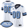 Custom North Carolina Tar Heels Football White Retro Game Stitched Jersey w/ ACC Patch